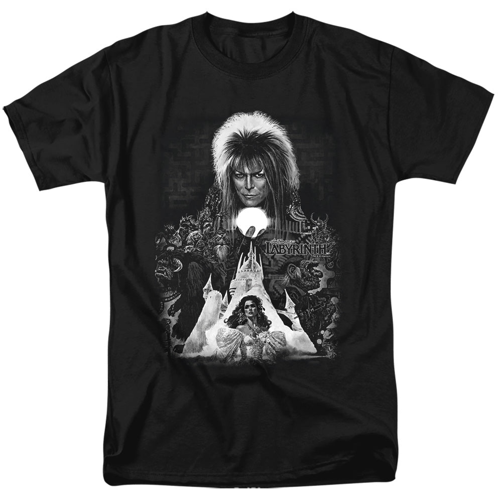 AN OFFCIALLY LICENSED LABYRINTH CASTLE MEN'S REGULAR FIT T-SHIRT BLACK
