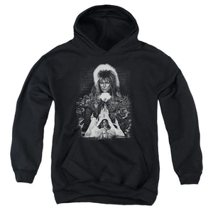 AN OFFCIALLY LICENSED LABYRINTH CASTLE YOUTH HOODIE BLACK