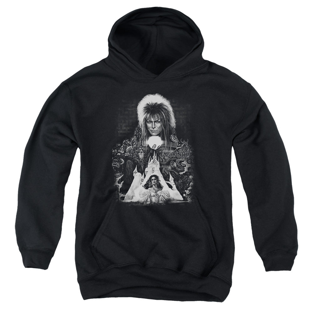 AN OFFCIALLY LICENSED LABYRINTH CASTLE YOUTH HOODIE BLACK