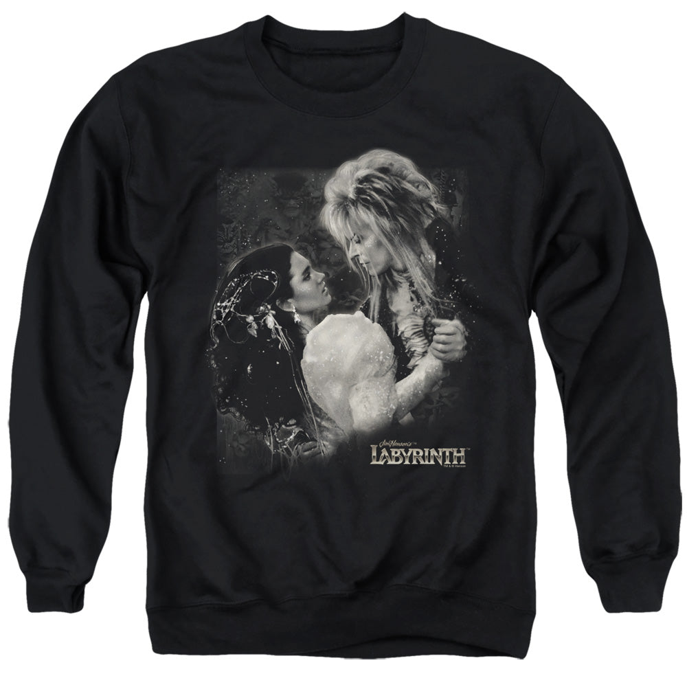 AN OFFCIALLY LICENSED LABYRINTH DREAM DANCE ADULT UNISEX CREWNECK SWEATSHIRT BLACK