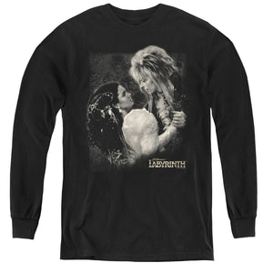 AN OFFCIALLY LICENSED LABYRINTH DREAM DANCE YOUTH LONG SLEEVE T-SHIRT BLACK