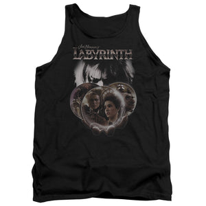 AN OFFCIALLY LICENSED LABYRINTH GLOBES ADULT UNISEX TANK TOP BLACK