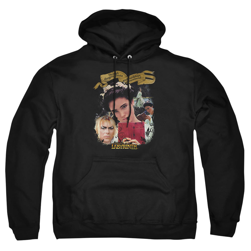 AN OFFCIALLY LICENSED LABYRINTH DANGERS UNTOLD ADULT UNISEX PULLOVER HOODIE BLACK