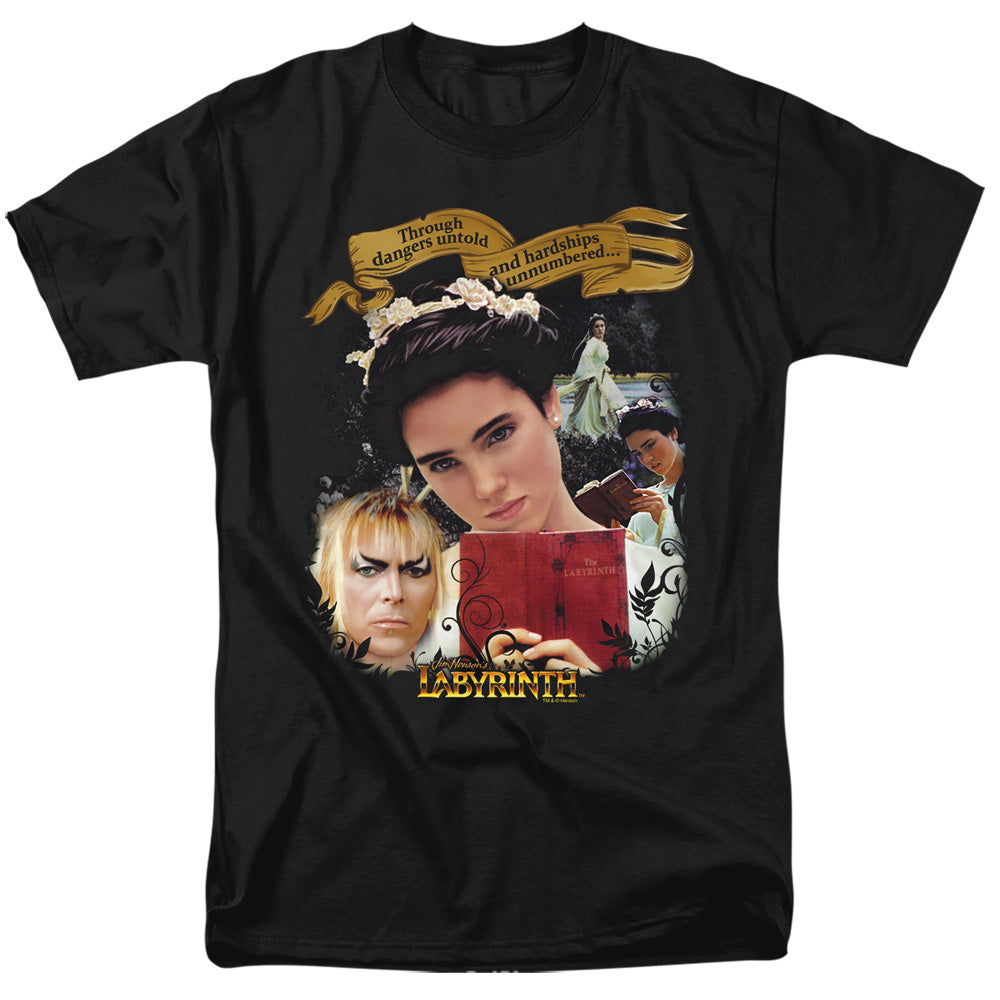AN OFFCIALLY LICENSED LABYRINTH DANGERS UNTOLD MEN'S REGULAR FIT T-SHIRT BLACK