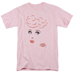AN OFFCIALLY LICENSED I LOVE LUCY EYELASHES MEN'S REGULAR FIT T-SHIRT PINK