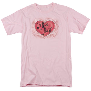 AN OFFCIALLY LICENSED I LOVE LUCY CLASSIC LOGO MEN'S REGULAR FIT T-SHIRT PINK