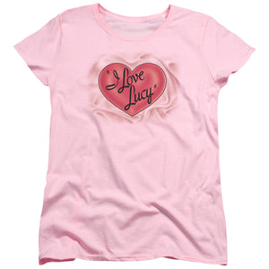 AN OFFCIALLY LICENSED I LOVE LUCY CLASSIC LOGO WOMEN'S REGULAR FIT T-SHIRT PINK
