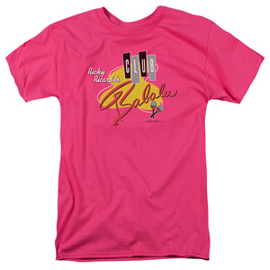 AN OFFCIALLY LICENSED I LOVE LUCY CLUB BABALU MEN'S REGULAR FIT T-SHIRT HOT PINK