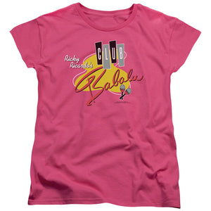 AN OFFCIALLY LICENSED I LOVE LUCY CLUB BABALU WOMEN'S REGULAR FIT T-SHIRT HOT PINK