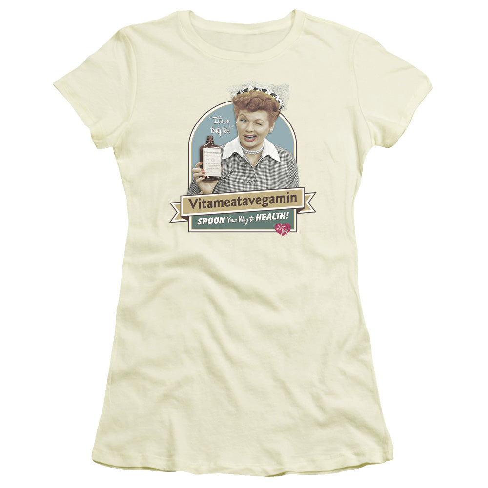 I Love Lucy Spoon To Health Licensed Women's T-Shirt Juniors LG
