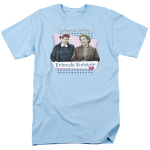 AN OFFCIALLY LICENSED I LOVE LUCY FRIENDS FOREVER MEN'S REGULAR FIT T-SHIRT LIGHT BLUE