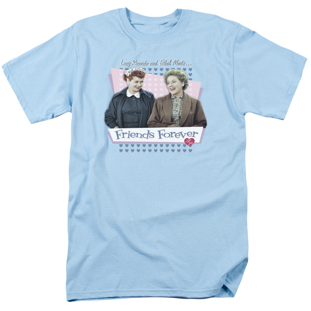 AN OFFCIALLY LICENSED I LOVE LUCY FRIENDS FOREVER MEN'S REGULAR FIT T-SHIRT LIGHT BLUE