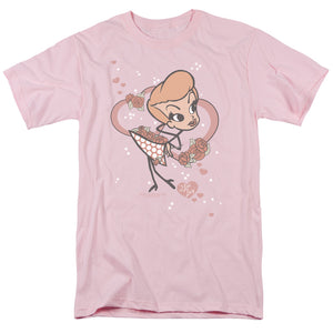 AN OFFCIALLY LICENSED I LOVE LUCY FUN GIRL MEN'S REGULAR FIT T-SHIRT PINK