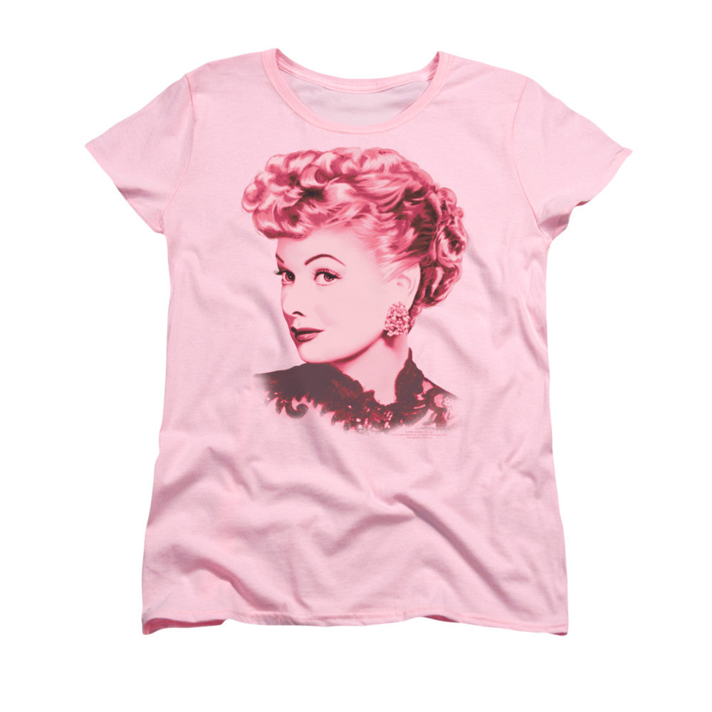 AN OFFCIALLY LICENSED LUCY BEAUTIFUL WOMEN'S REGULAR FIT T-SHIRT PINK