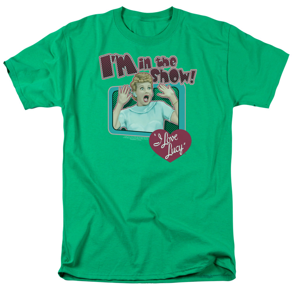 AN OFFCIALLY LICENSED I LOVE LUCY PUT ME IN THE SHOW MEN'S REGULAR FIT T-SHIRT KELLY GREEN