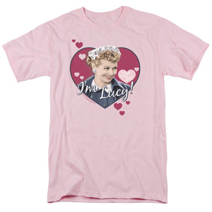 AN OFFCIALLY LICENSED I LOVE LUCY IM LUCY MEN'S REGULAR FIT T-SHIRT PINK