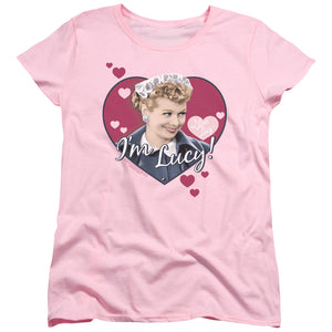 AN OFFCIALLY LICENSED I LOVE LUCY IM LUCY WOMEN'S REGULAR FIT T-SHIRT PINK