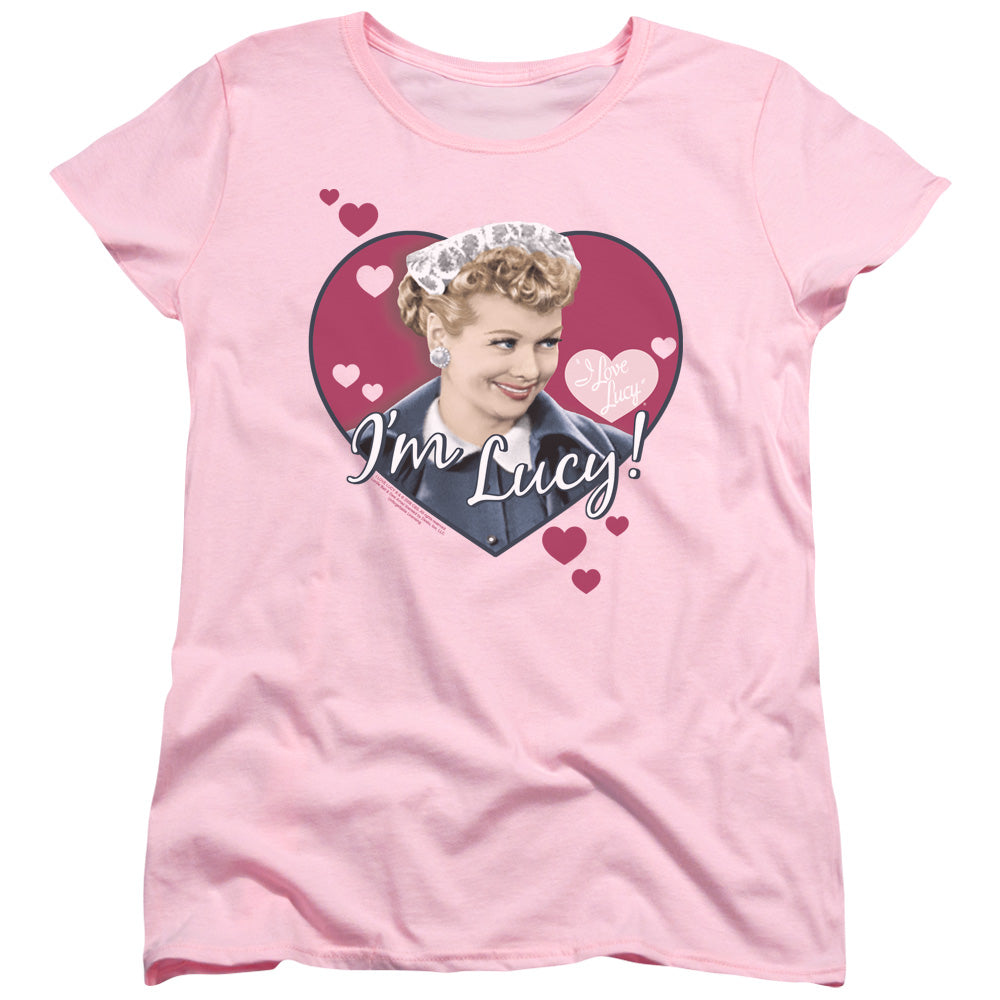 AN OFFCIALLY LICENSED I LOVE LUCY IM LUCY WOMEN'S REGULAR FIT T-SHIRT PINK