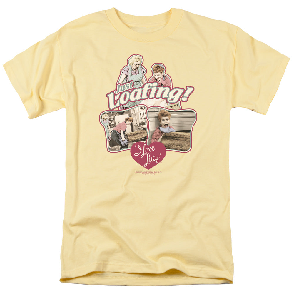 AN OFFCIALLY LICENSED I LOVE LUCY JUST LOAFING MEN'S REGULAR FIT T-SHIRT BANANA