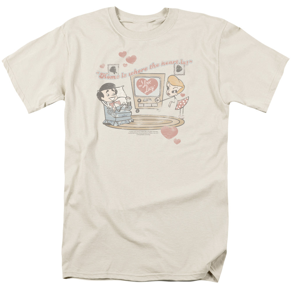 I Love Lucy Home Is Where The Heart Is Licensed Adult Unisex T-Shirt SM-3X