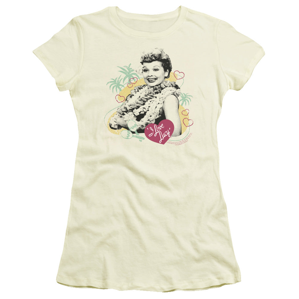 I Love Lucy Luau Graphic Licensed Women's T-Shirt Juniors LG