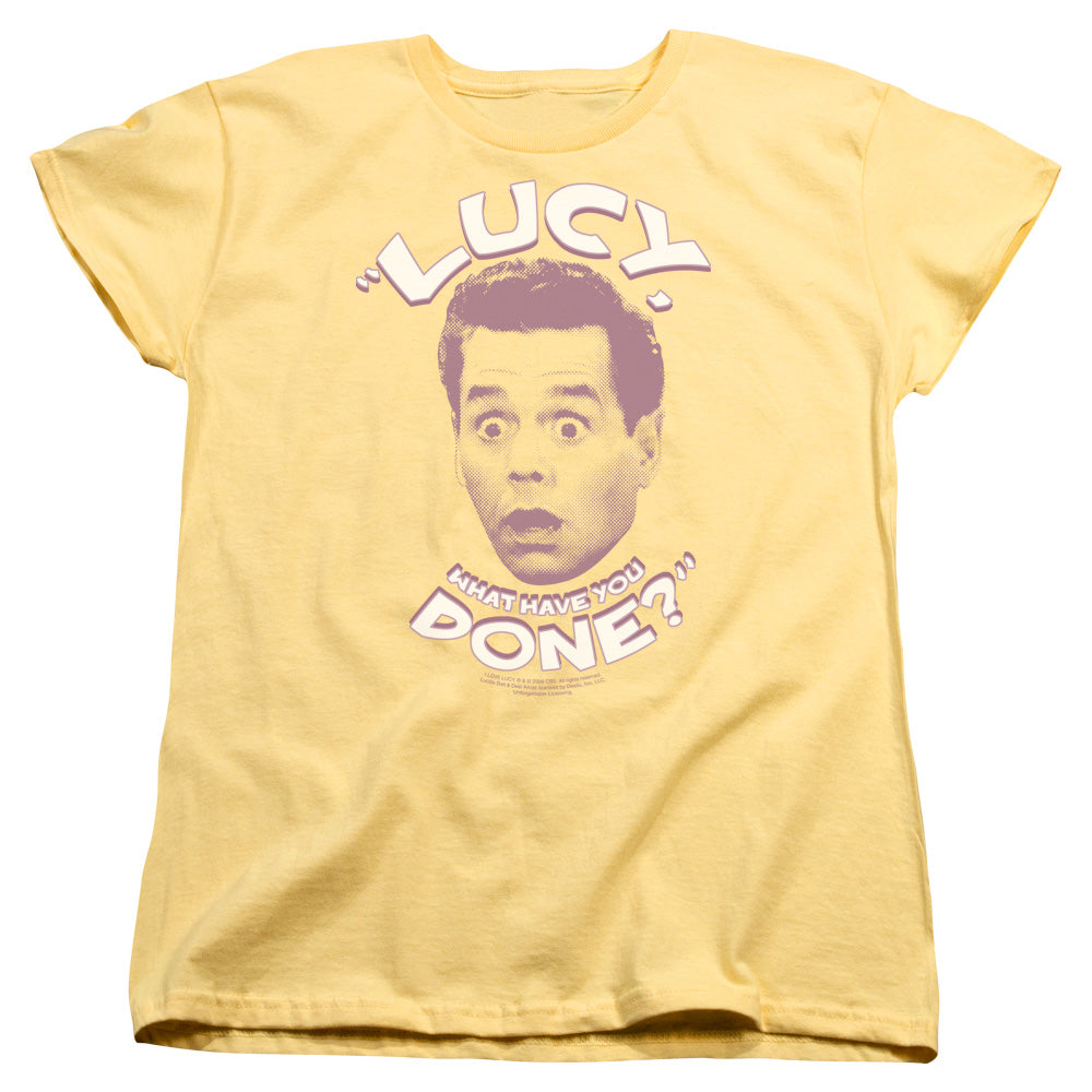AN OFFCIALLY LICENSED I LOVE LUCY WHAT HAVE YOU DONE WOMEN'S REGULAR FIT T-SHIRT BANANA