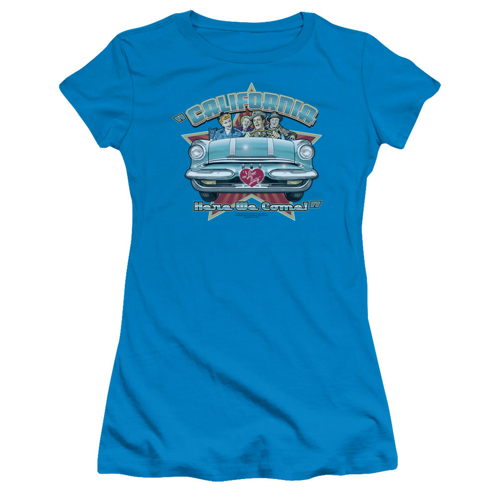 I Love Lucy California Here We Come Licensed Women's T-Shirt Juniors SM-XL