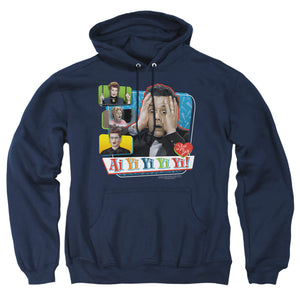 AN OFFCIALLY LICENSED I LOVE LUCY AI YI YI YI YI ADULT UNISEX PULLOVER HOODIE NAVY