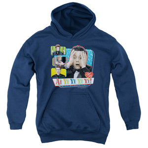 AN OFFCIALLY LICENSED I LOVE LUCY AI YI YI YI YI YOUTH HOODIE NAVY