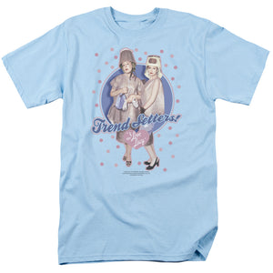 AN OFFCIALLY LICENSED I LOVE LUCY TREND SETTERS MEN'S REGULAR FIT T-SHIRT LIGHT BLUE