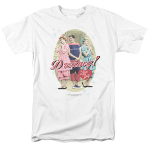 AN OFFCIALLY LICENSED I LOVE LUCY DREAMY! MEN'S REGULAR FIT T-SHIRT WHITE