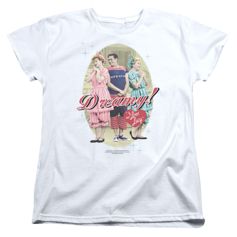 AN OFFCIALLY LICENSED I LOVE LUCY DREAMY! WOMEN'S REGULAR FIT T-SHIRT WHITE