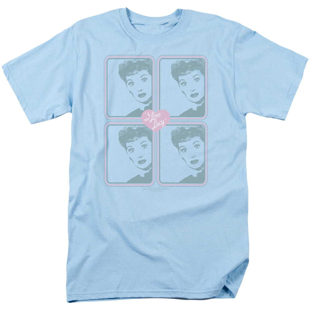 AN OFFCIALLY LICENSED I LOVE LUCY LUCY SQUARED MEN'S REGULAR FIT T-SHIRT LIGHT BLUE
