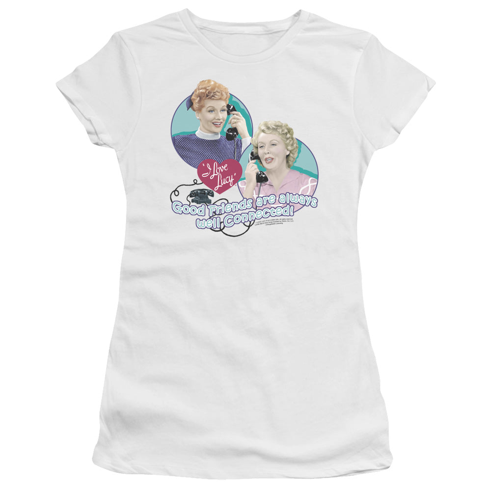 I Love Lucy Always Connected Licensed Women's T-Shirt Juniors LG