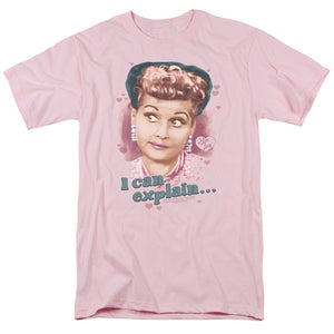 AN OFFCIALLY LICENSED I LOVE LUCY I CAN EXPLAIN MEN'S REGULAR FIT T-SHIRT PINK