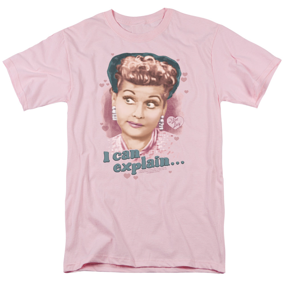 AN OFFCIALLY LICENSED I LOVE LUCY I CAN EXPLAIN MEN'S REGULAR FIT T-SHIRT PINK