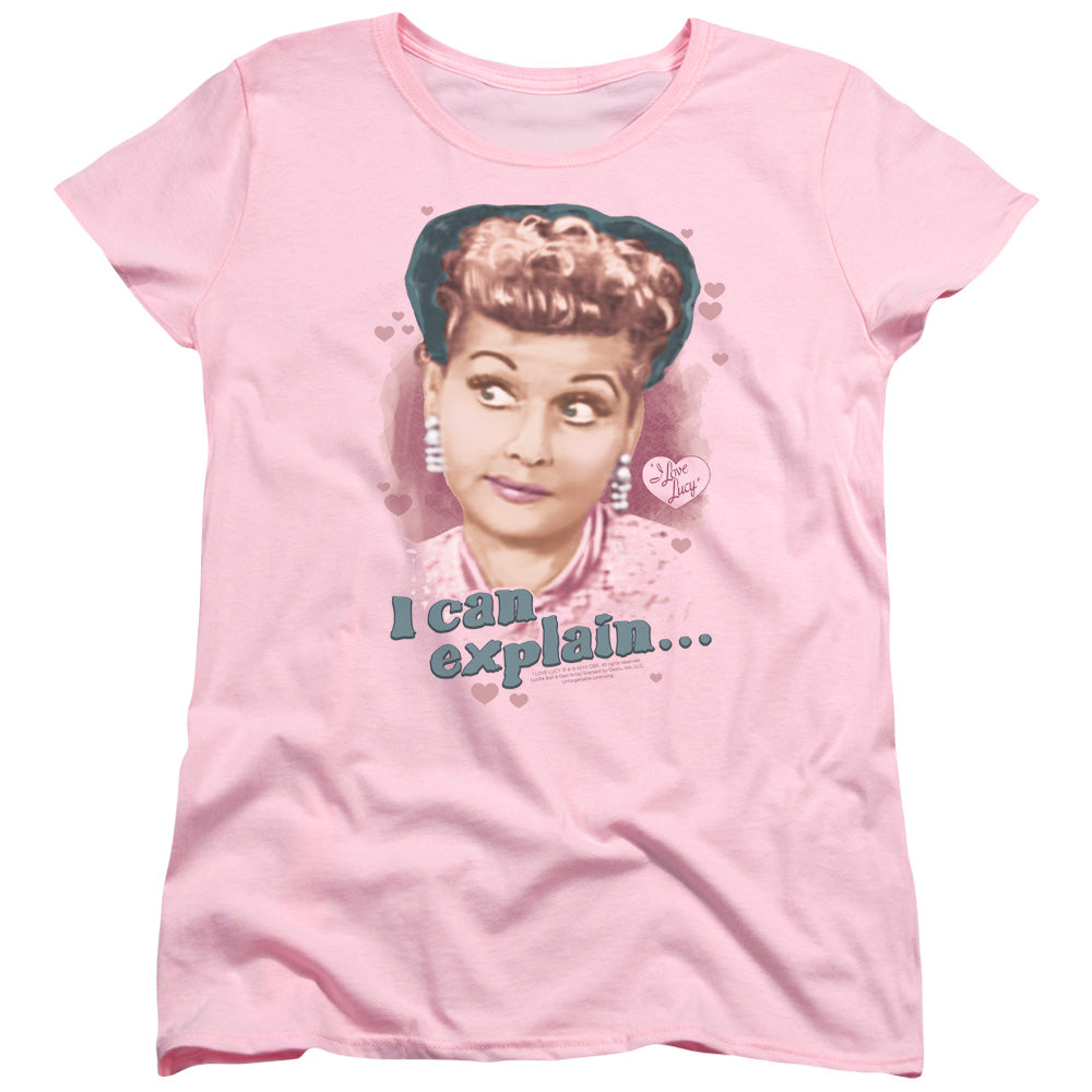 AN OFFCIALLY LICENSED I LOVE LUCY I CAN EXPLAIN WOMEN'S REGULAR FIT T-SHIRT PINK
