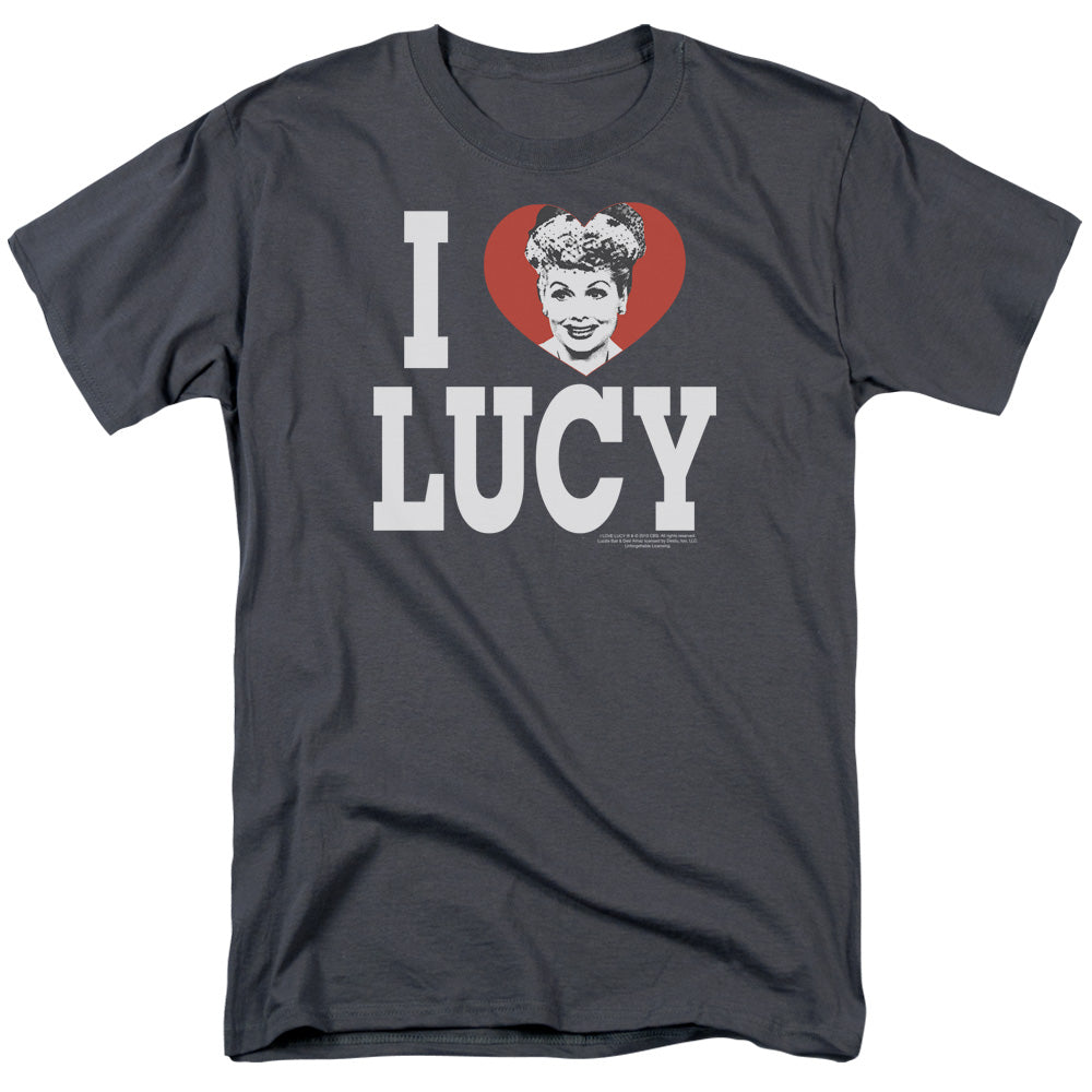 AN OFFCIALLY LICENSED I LOVE LUCY I LOVE LUCY MEN'S REGULAR FIT T-SHIRT CHARCOAL