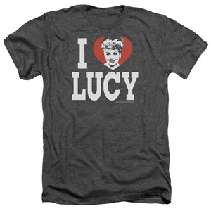 AN OFFCIALLY LICENSED I LOVE LUCY I LOVE LUCY MEN'S HEATHER T-SHIRT CHARCOAL