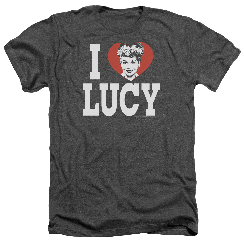 AN OFFCIALLY LICENSED I LOVE LUCY I LOVE LUCY MEN'S HEATHER T-SHIRT CHARCOAL