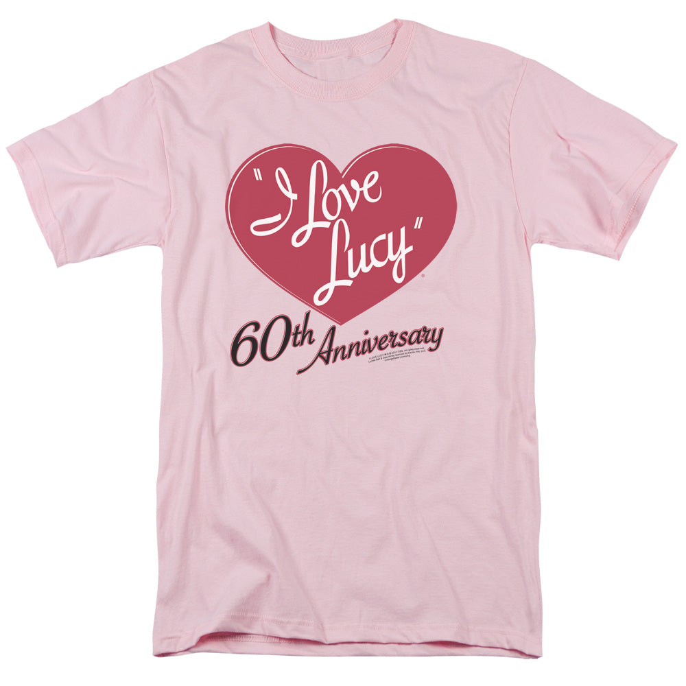 AN OFFCIALLY LICENSED I LOVE LUCY 60TH ANNIVERSARY MEN'S REGULAR FIT T-SHIRT PINK