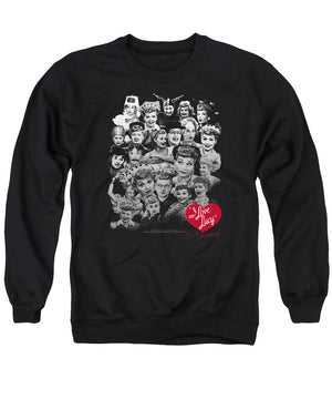 AN OFFCIALLY LICENSED I LOVE LUCY 60 YEARS OF FUN ADULT UNISEX CREWNECK SWEATSHIRT BLACK