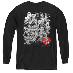 AN OFFCIALLY LICENSED I LOVE LUCY 60 YEARS OF FUN YOUTH LONG SLEEVE T-SHIRT BLACK