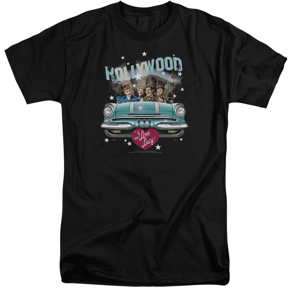 AN OFFCIALLY LICENSED I LOVE LUCY HOLLYWOOD ROAD TRIP MEN'S TALL FIT T-SHIRT BLACK