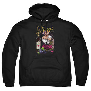 AN OFFCIALLY LICENSED I LOVE LUCY BITTER GRAPES ADULT UNISEX PULLOVER HOODIE BLACK