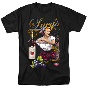 AN OFFCIALLY LICENSED I LOVE LUCY BITTER GRAPES MEN'S REGULAR FIT T-SHIRT BLACK
