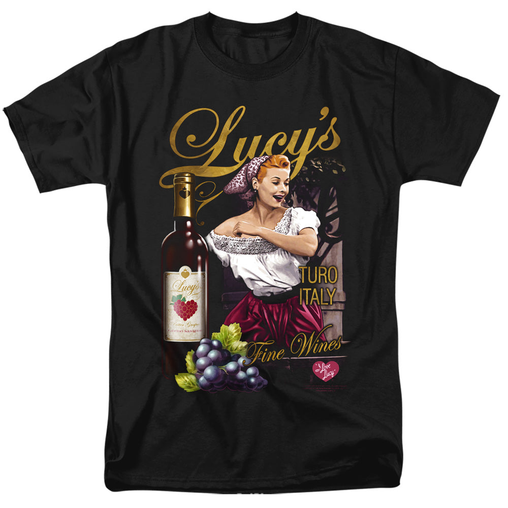 AN OFFCIALLY LICENSED I LOVE LUCY BITTER GRAPES MEN'S REGULAR FIT T-SHIRT BLACK