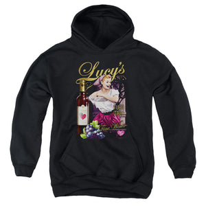 AN OFFCIALLY LICENSED I LOVE LUCY BITTER GRAPES YOUTH HOODIE BLACK