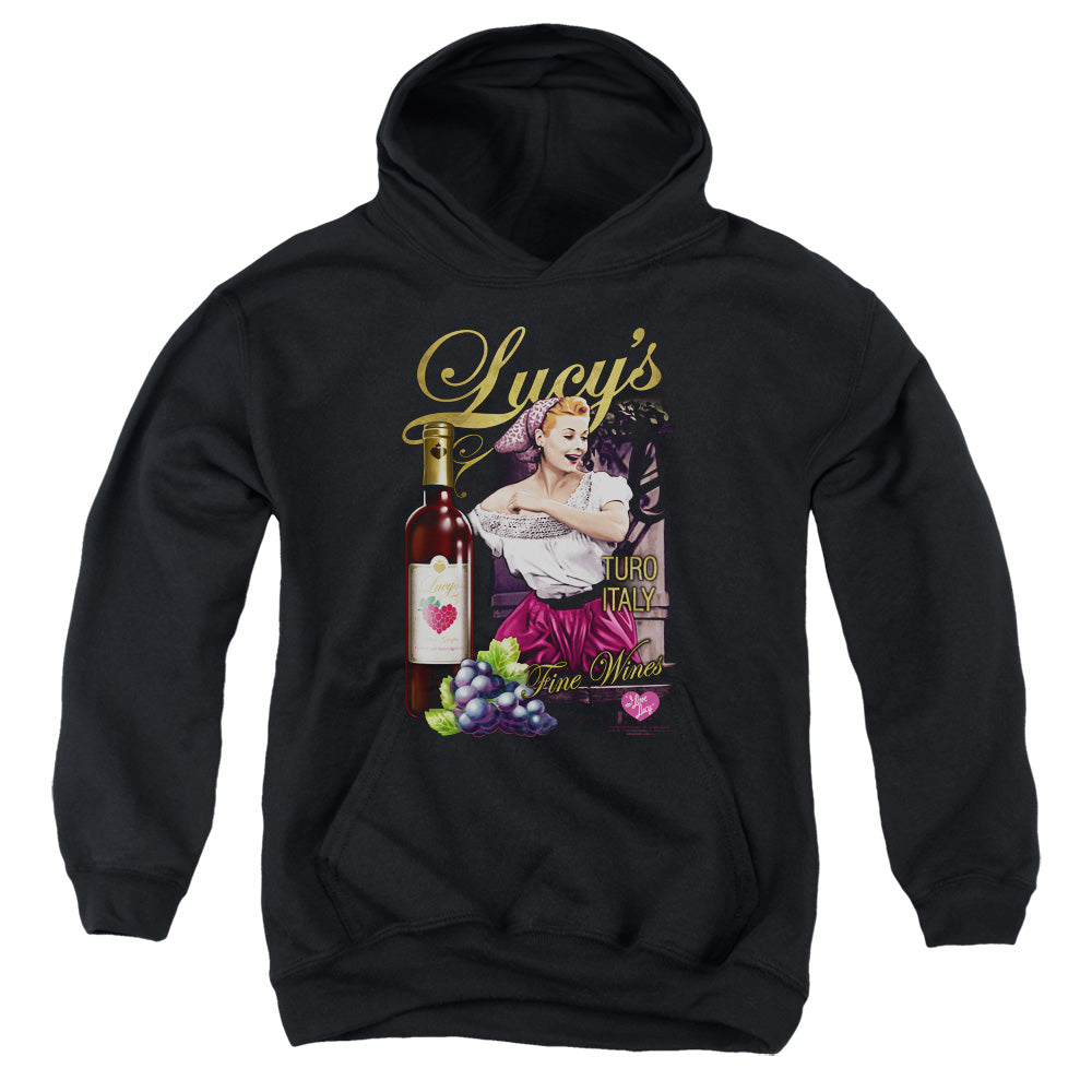 AN OFFCIALLY LICENSED I LOVE LUCY BITTER GRAPES YOUTH HOODIE BLACK