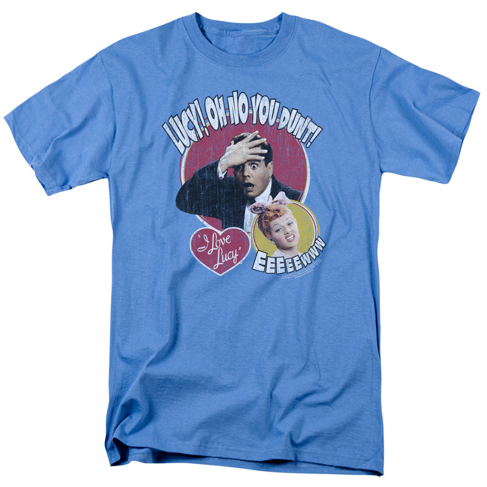 AN OFFCIALLY LICENSED I LOVE LUCY YELLING IN SPANISH MEN'S REGULAR FIT T-SHIRT CAROLINA BLUE